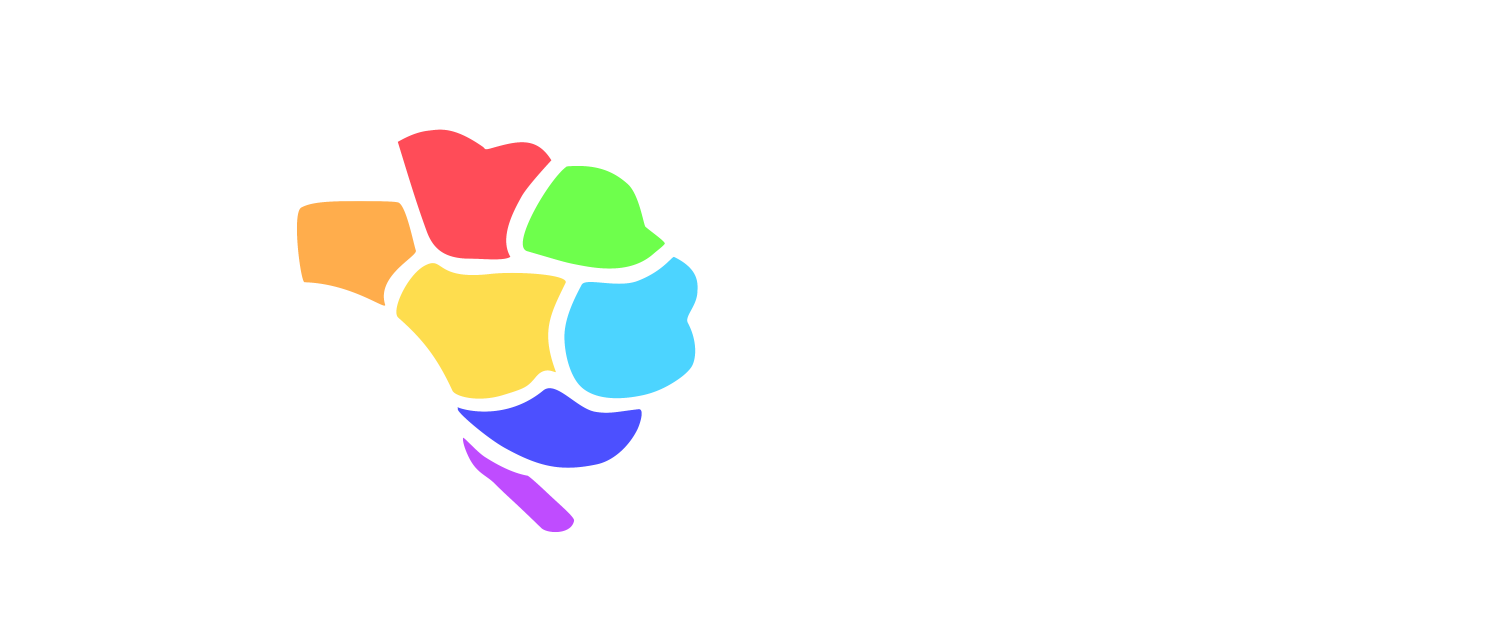 A colorful brain illustration with the word COURAGE on a black background.